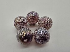 New For 2025 Snowball 16mm 5/8 in pk 5 Vacor Marbles Iridized with White Frit