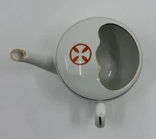 Antique Invalid Pap Boat Feeder Cup Round Graphic Design England Medical