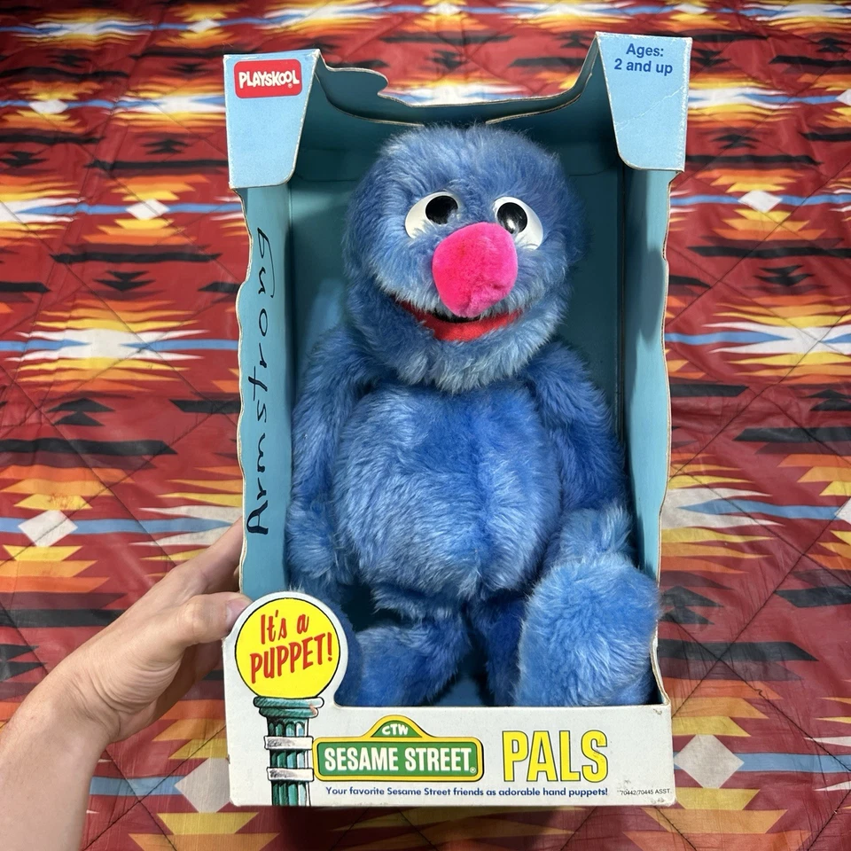De colección 1986 Hasbro Sesame Street Grover Puppet 19” Peluche PALS Playskool Foto 2 de 4