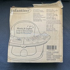 Infantino Music  Lights 3-in-1 Discovery Seat  Booster -Convertible Infant NIB