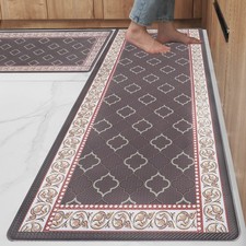 Kitchen Floor Mat Set of 2, Cushioned Anti Fatigue Kitchen Mat 17"x47" 17"x29...