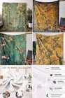 Luxury Double Throw Blanket Sofa Bed Oriental Bird Floral Boho Design Soft Throw