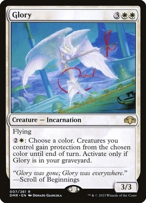 Glory #7 (NM) - MTG - Dominaria Remastered White Rare Magic: The Gathering