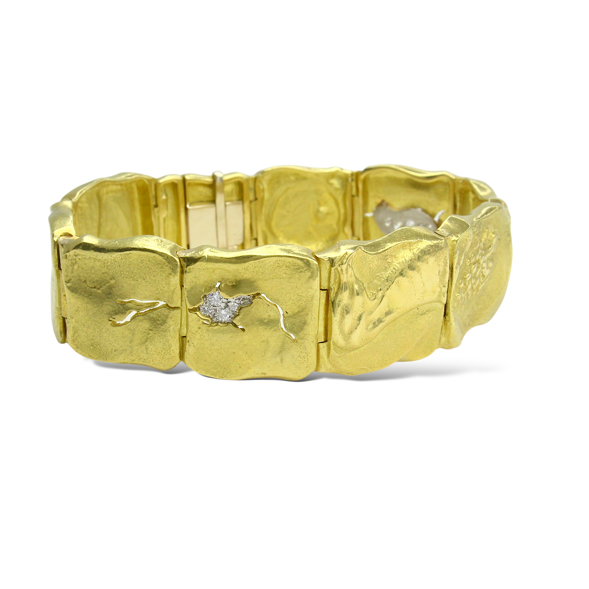 SeidenGang Odyssey Link Natural Diamond 18K Yellow Gold Platinum
