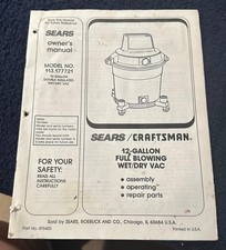Sears Craftsman 12 Gal. Full Blowing Wet/Dry ...