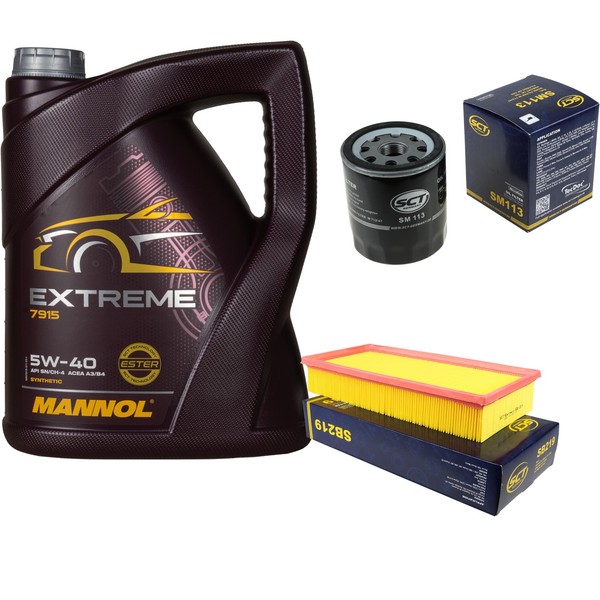 SCT Inspektionspaket 5L Mannol 5W-40 FüR Peugeot 807 2.0 Hdi 2.2 406 607 CitroëN-image