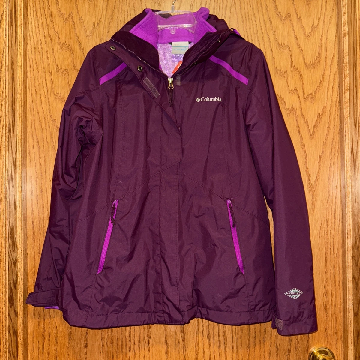 Veste Coupe-vent Vintage Columbia Bugaboo - Taille M Femme (équivalent L Homme) - Couleur Violet/jaune