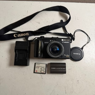Canon PowerShot G5 Black 1.8'' LCD 5.0MP 4x Optical Zoom Portable Digital Camera