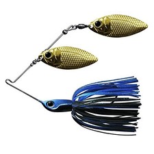 Deps B Custom Double Willow Spinnerbait 1oz Blue Black #22 Bass Lure New