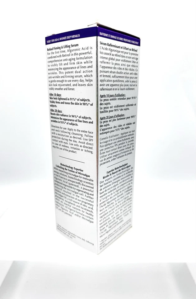 Algenist RETINOL Sérum Firmante e Lifting Tamanho Grande 2 oz NOVO Na Caixa Anti Envelhecimento - Imagem 2 de 3