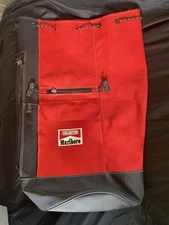 Marlboro Unlimited Drawstring Red Duffle Shoulder Bag Backpack 28” Tall