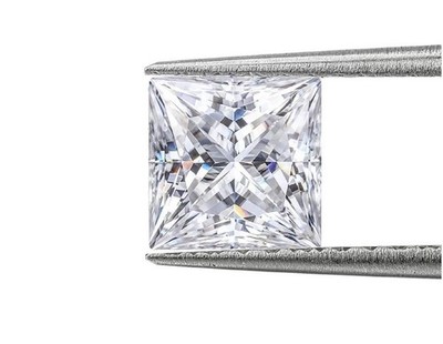 2Ct Princess Cut Lab Grown Loose Diamond E Color VS Clarity IGI Certified CVD
