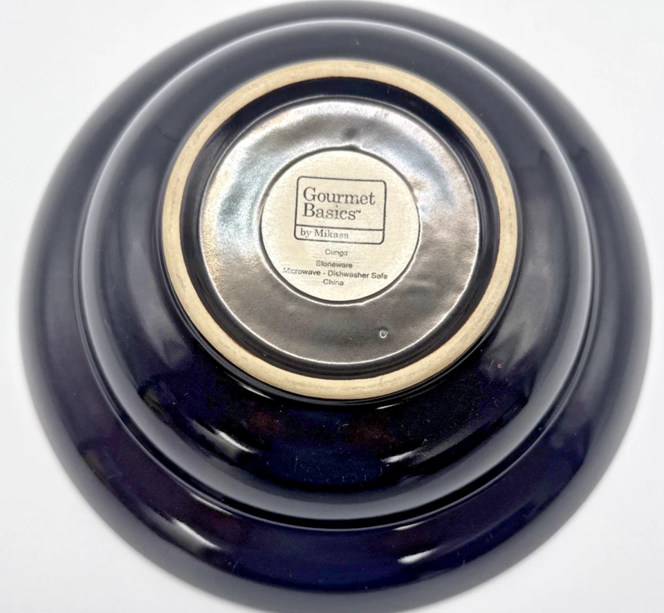 Mikasa Gourmet Basics CONGO 8.25" Stoneware Salad Bowls set of 3 Zebra Stripes - Image 4 of 4