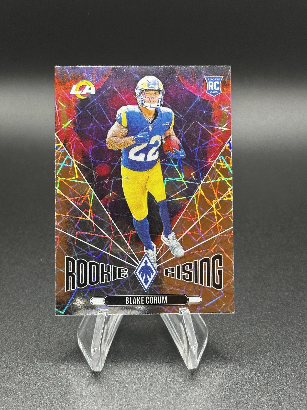 2024 Panini Phoenix Rookie Rising Lazer Blake Corum #RR-BCM (RC) - LA Rams