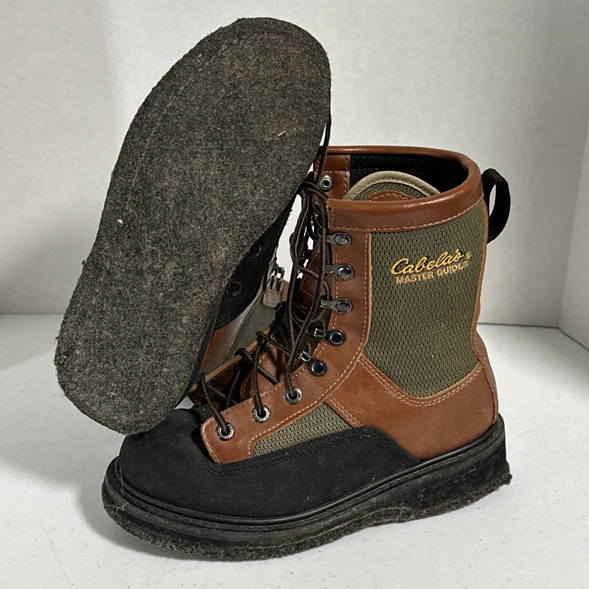 Bottes De Pêche Cabela's Master Guide - Taille US 14 - Semelle Feutre - Imperméables - Occasion
