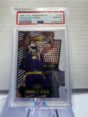 1998 Shaquille O'Neal T.S.C. Triumvirate Luminous Die Cut PSA 10 Rare Pop 22
