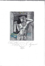 HRISTO KERIN: Exlibris f�r Christos Giannakos, "Cleopatra"