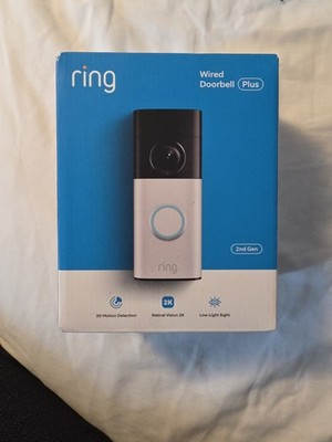 NEWEST MODEL Ring Wired Doorbell Plus 2nd Gen Retinal 2K 3D Motion Detection NEW