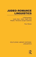 Paul Wexler | Judeo-Romance Linguistics (Rle Linguistics E | Buch | Englisch