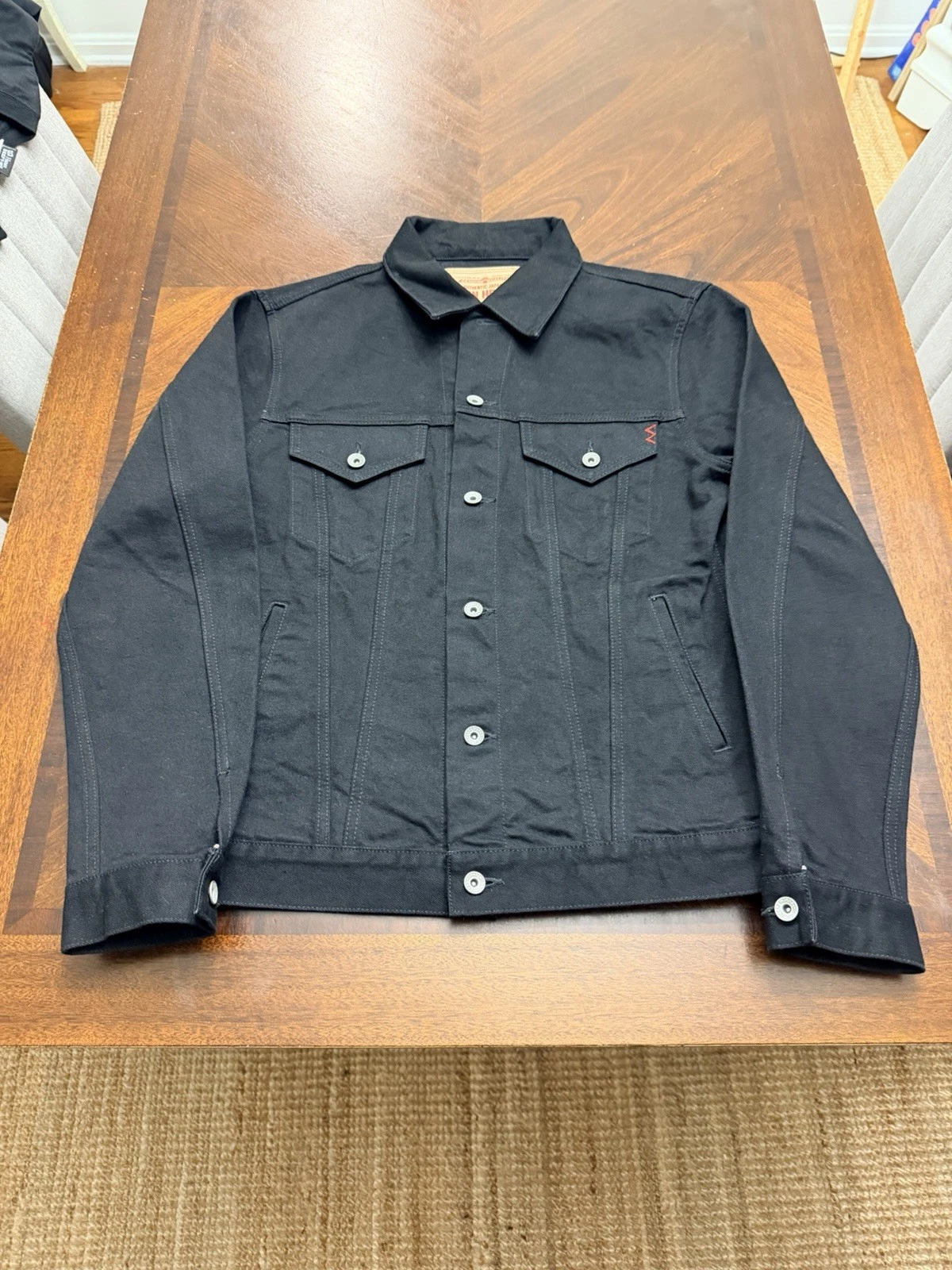 Iron Heart IHJ-86 14oz Type 3 Black Selvage Denim Jacket Size 44 - XL
