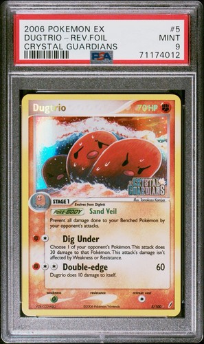 Dugtrio 5/100 EX Crystal Guardians Reverse Holo