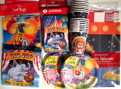 BIG TOP CIRCUS - Birthday Party Supplies Set Pack DELUXE Kit !! 