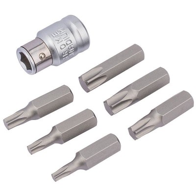 Draper 83561 TX-STAR  Bit and Bit Holder Set 3/8'' Sq. Dr. 7 Piece