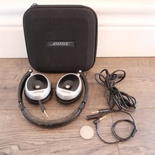 Bose On-Ear Wired Foldable Black Silver Headphones With Original Case-WORKING