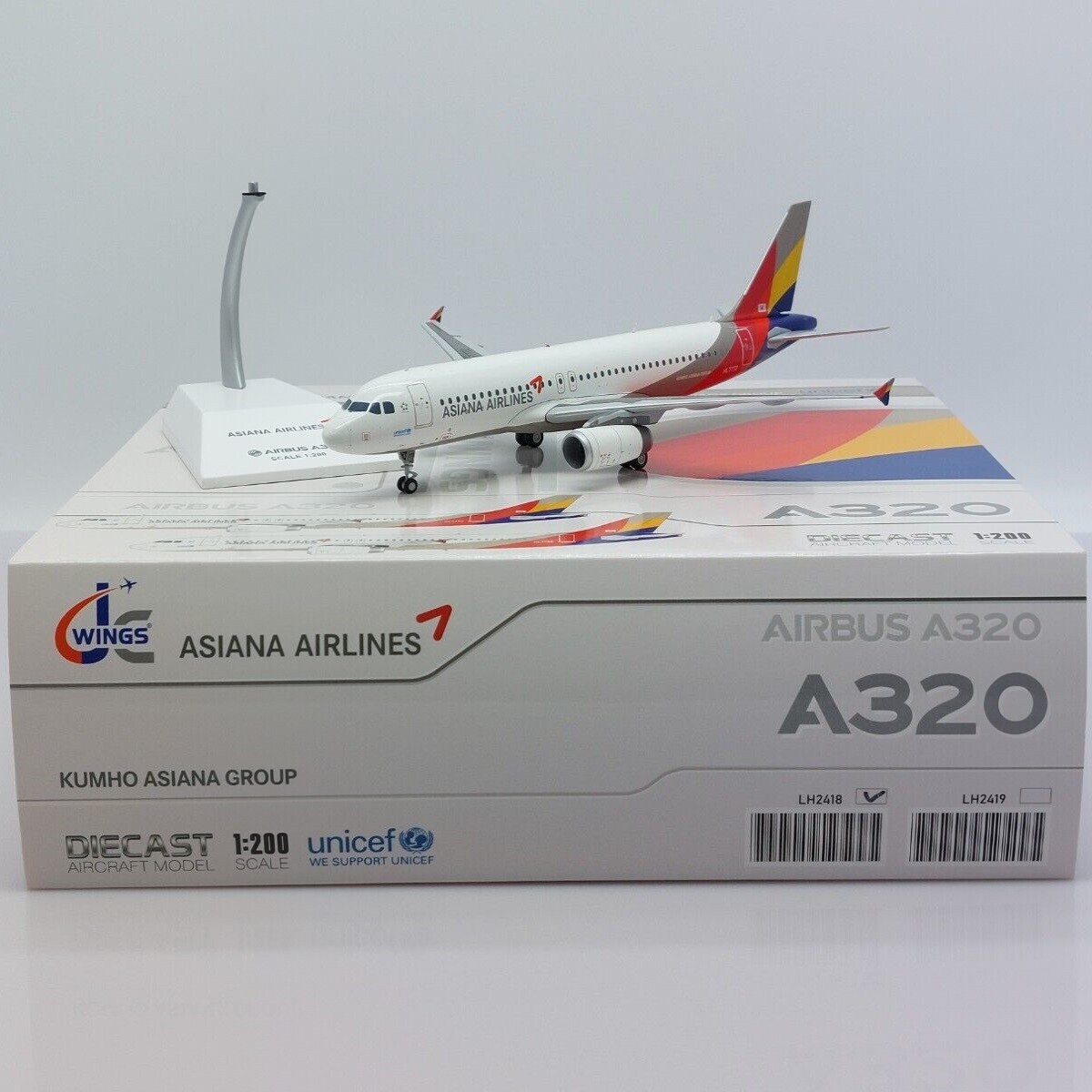 その他 ASIANA AIRLINES A320 1/200 1:200 JC Wings Asiana Airline AIRBUS A320-200 Airplane