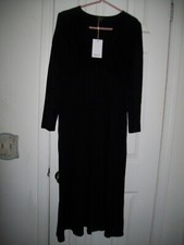 Women's Size Medium Black Tencel Jersey Midi Dress NEW by Quince