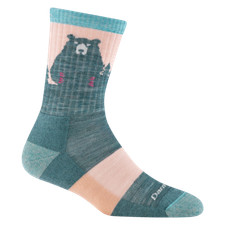 DARN TOUGH 1970 Quartz Women's Bear Town Micro Crew Lightweight Hiking Sock Fun