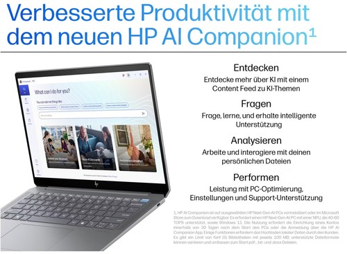 HP Omnibook Ultra 14-fd0740ng AMD AI 9 2 GHz 14" 2.2K Touch 16GB 512GB Win11 - Bild 11 von 12