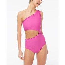 J. Crew Factory Womans Swimsuit XL Cutout One Shoulder One Piece Stretch New