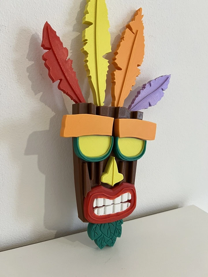 Maschera Aku Aku Crash Bandicoot collezionismo Playstation Giochi Fan Art - Immagine 4 di 4