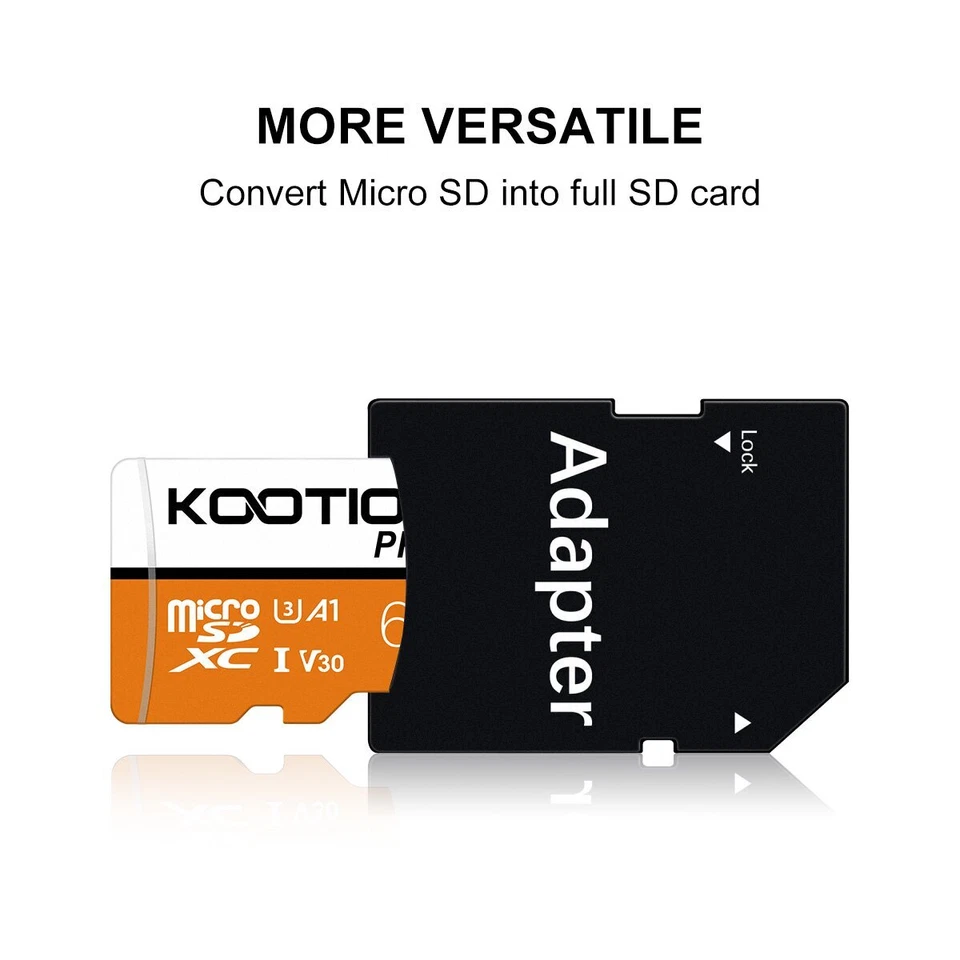 Kootion Micro SD Card Memory Card 16GB 32GB 64GB 128GB 256GB Class 10 TF SD Card - Image 2 of 4