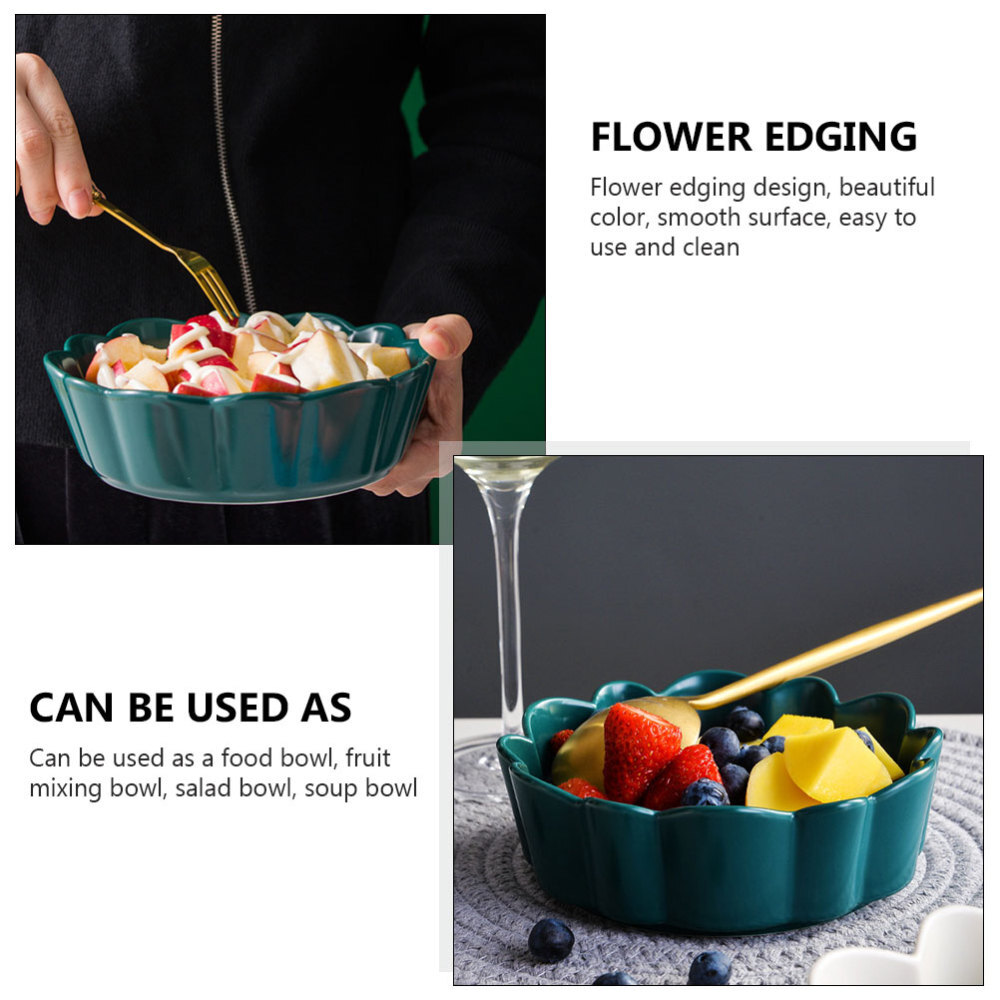 Desserts Bowls Creme Brulee Dishes Ceramic Fruit Bowl Porcelain Salad