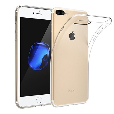 Hülle für Apple iPhone 7 Plus 8 Plus Ultra Dünn Silikon Gel Cover In Transparent
