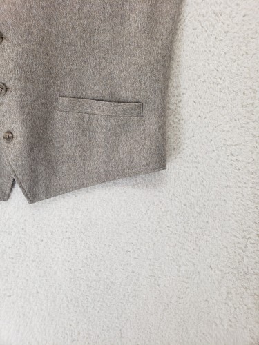 Joseph Abboud Men Jacket Large Brown Heathered Poly Blend Classic Fit Vest - Picture 5 of 17