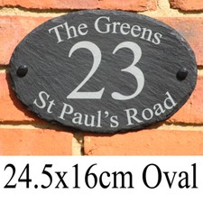 Rustic Slate House Gate Sign Plaque Door Number Personalised Name Plate engraved