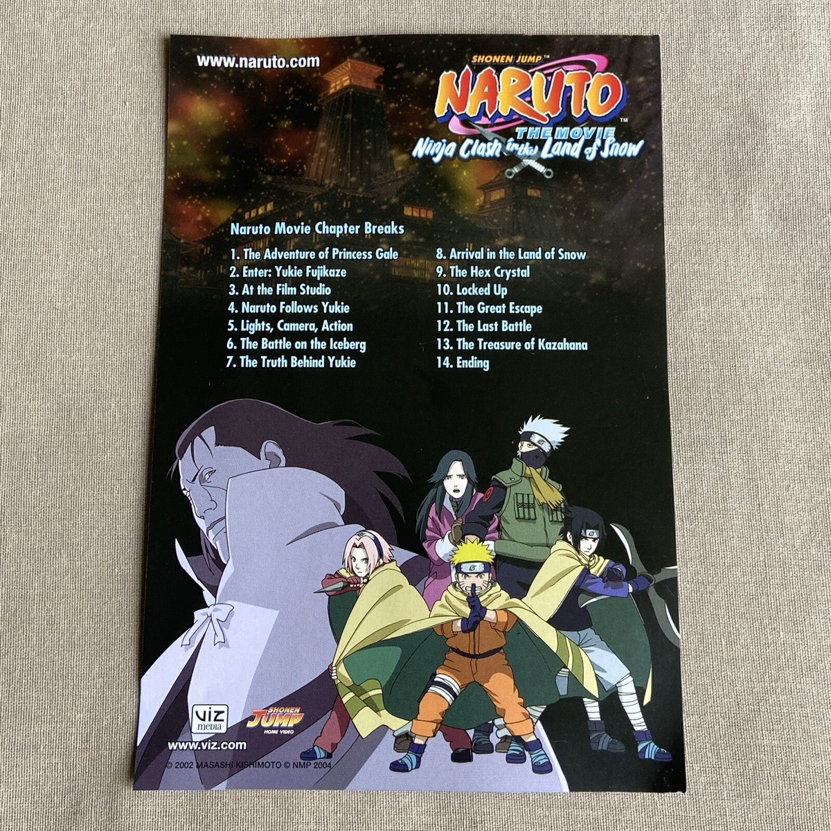 Naruto Movie: Ninja Clash In The Land Of Snow (DVD, 2004) W