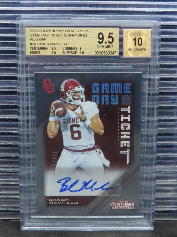 Baker Mayfield Panini Contenders Draft Picks Game Day Ticket Signatures #24 Bowl