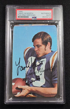 Rare 1970 LANCE ALWORTH Signed Inscribed Topps Super Card-HOF-CHARGERS-PSA
