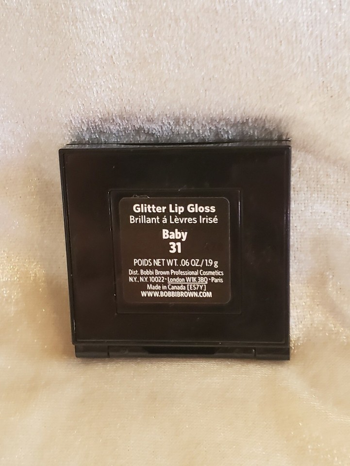 BOBBI BROWN Glitter Lip Gloss BABY 31 pink sparkle color .06 oz 1.9 g