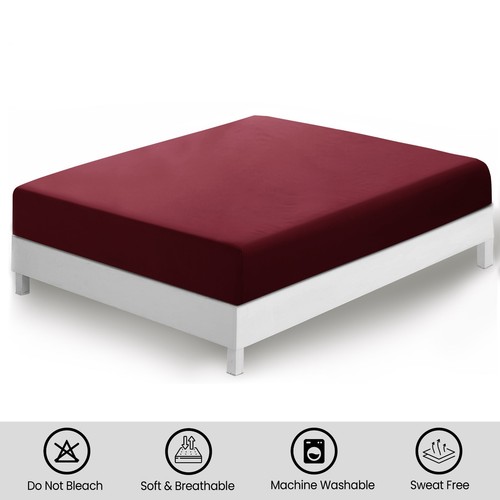 Extra Deep Fitted Sheet 25cm Bed Sheet Single Double King & Super King Size - Picture 35 of 100