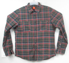 Hugo Boss Mens Shirt Size XL Orange Label Button Up Brown Red Plaid