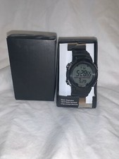 SPORTS GYM WORK OUT RUNNING LARGE DIGITAL DISPLAY BLACK WATER RESISTANT WATCH