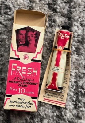 Vintage Deodorant Cream Pharma-Craft Fresh Antiseptic in Store Display Box RX