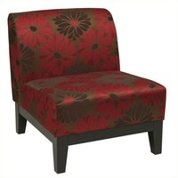 Avenue Six Glen Slipper Chair In Red Floral Pattern Modern Accent on sale Avenue Six Glen Slipper Chair In Red Floral Pattern Modern Accent on sale