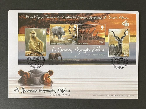 ISLE OF MAN 2013 JOURNEY THROUGH AFRICA FIRST DAY COVER DOUGLAS PMK