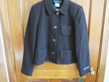 HARVE BERNARD Petites 4 Button Cashmere Blend Blazer or Jacket - Sz. 8P - BROWN